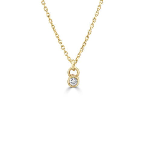 Tiny diamond necklace gold