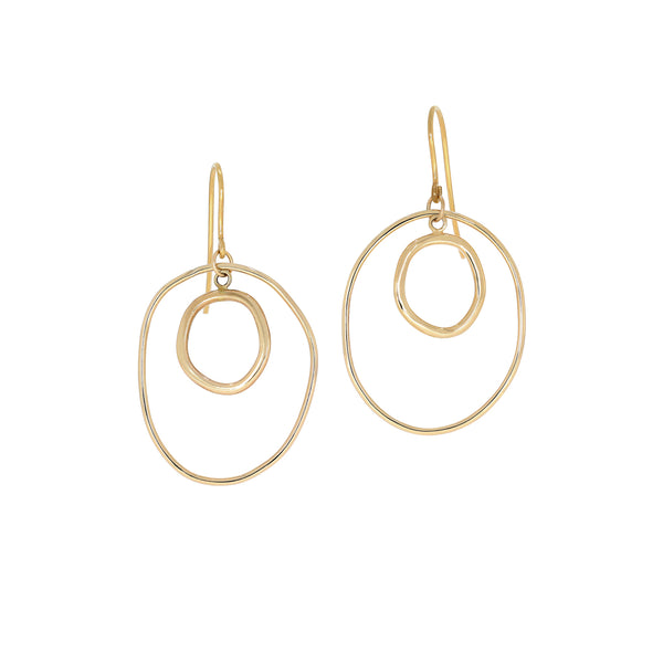 Oval earrings gold