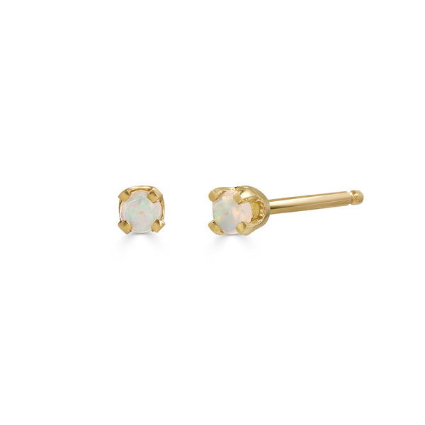 Bea white opal studs