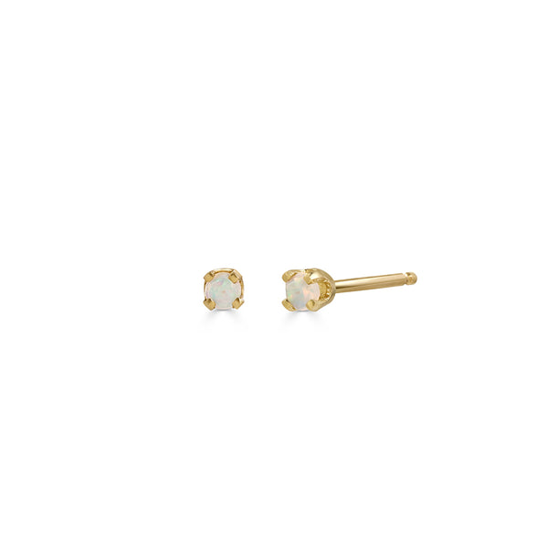 Bea white opal studs