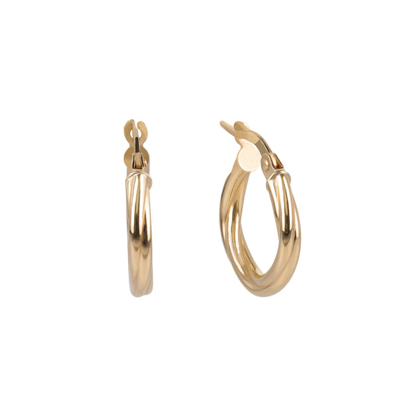 Twisted Gold hoops