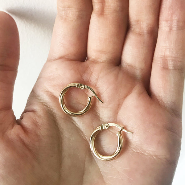 Twisted Gold hoops