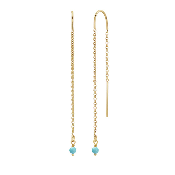 Turquoise gemstone dangle earrings