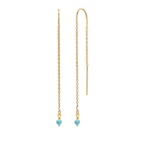 Turquoise gemstone dangle earrings