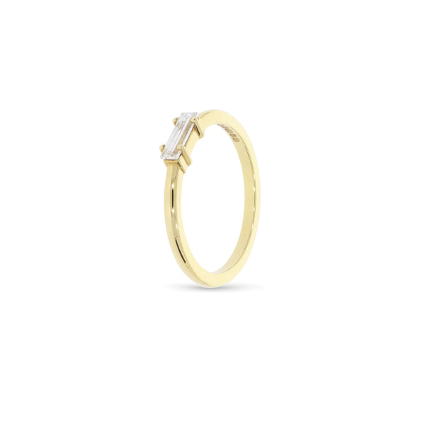 Diamond baguette gold ring (Made to order)